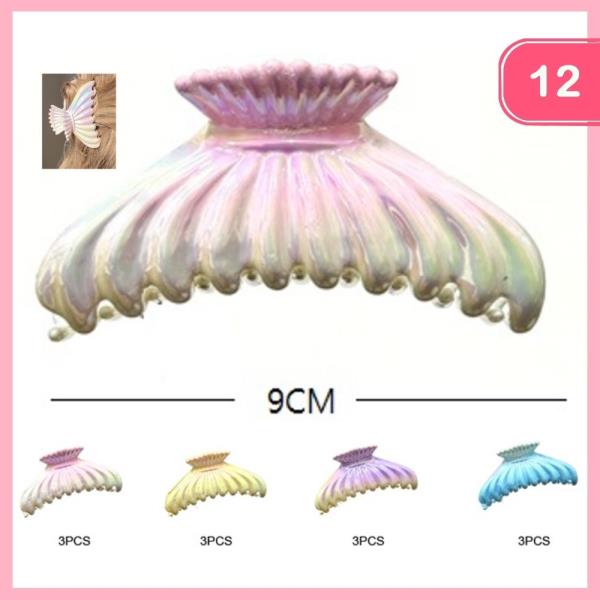 SEASHELL HAIR CLAW CLIP (12 UNITS)