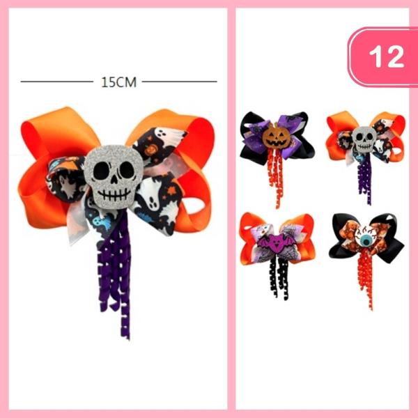 HALLOWEEN HAIR BOW PIN (12 UNITS)