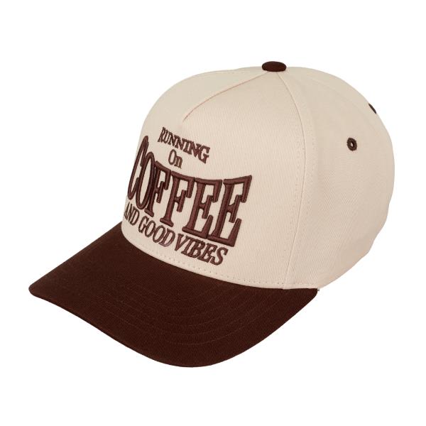 CC RUNNING ON COFFEE AND GOOD VIBES TRUCKER CAP