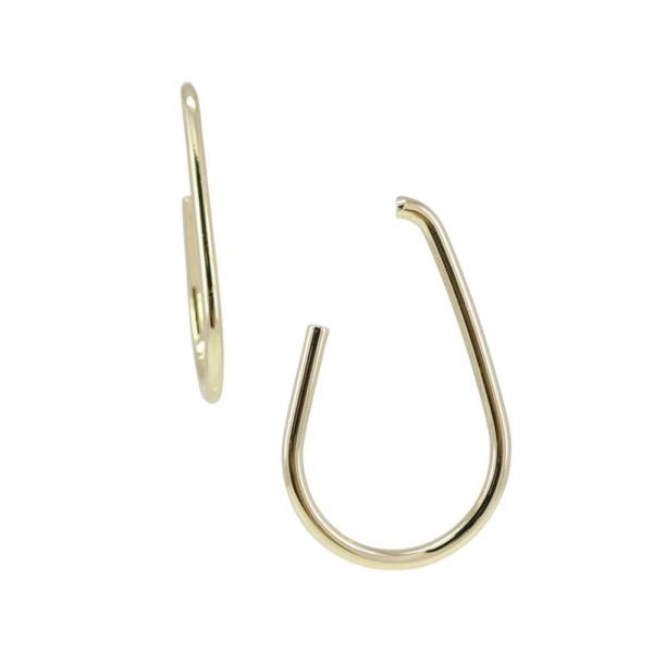 METAL TEARDROP OPEN STUD EARRING