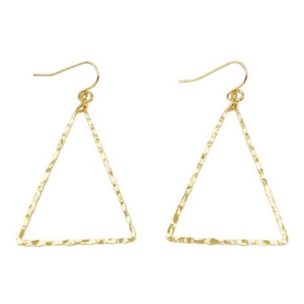 TRIANGLE SHAPE METAL EARRING