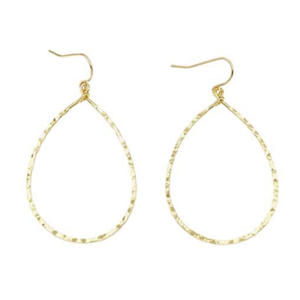 TEARDROP SHAPE METAL EARRING
