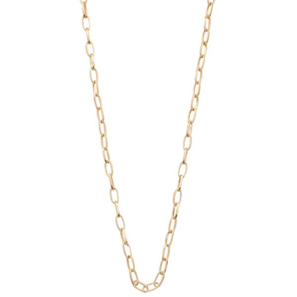 OVAL LINK METAL NECKLACE