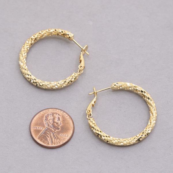 14K GOLD DIPPED HOOP EARRING
