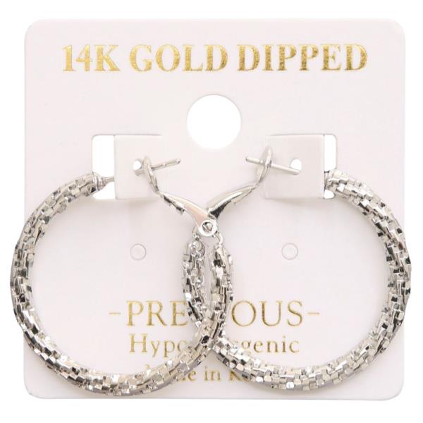 14K GOLD DIPPED HOOP EARRING