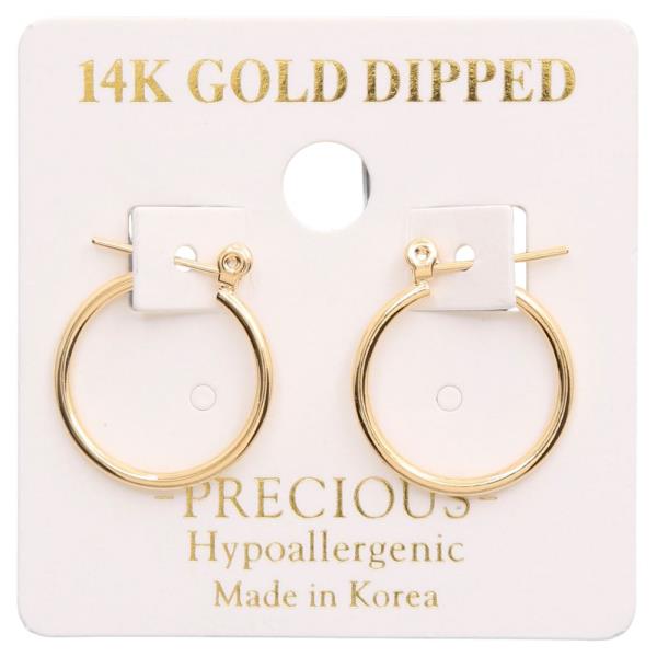 14K GOLD DIPPED HOOP EARRING