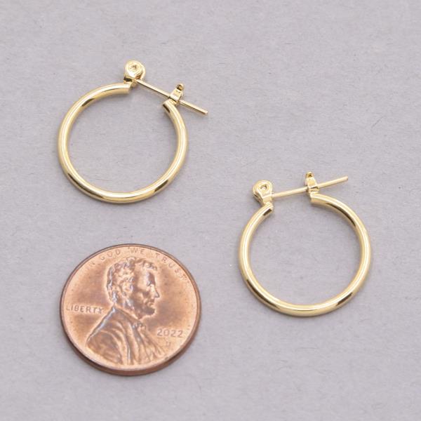 14K GOLD DIPPED HOOP EARRING