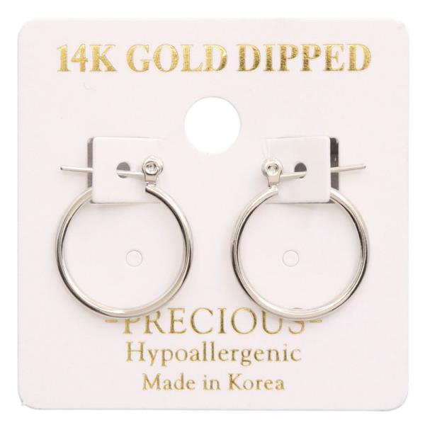 14K GOLD DIPPED HOOP EARRING