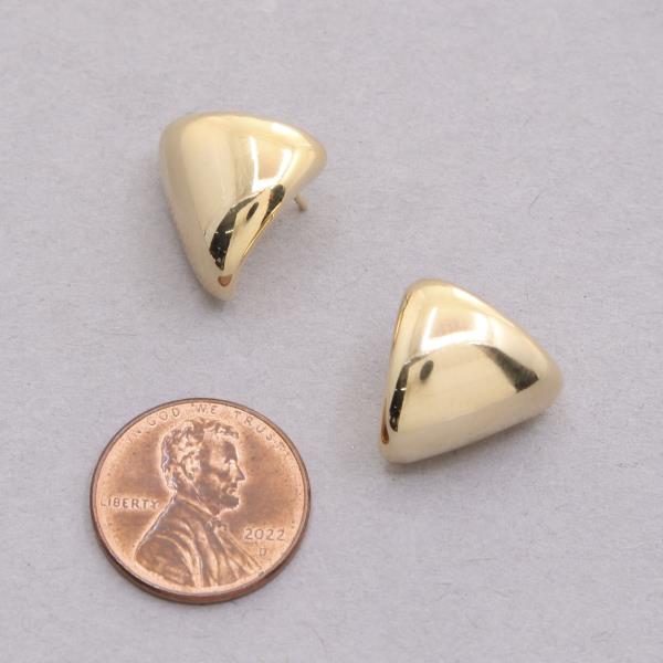 14K GOLD DIPPED TRIANGLE SHAPE EARRING