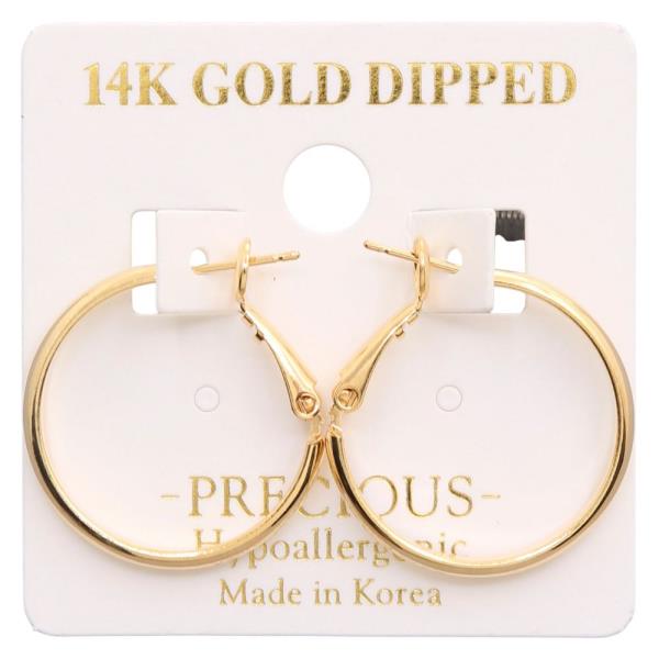 14K GOLD DIPPED HOOP EARRING