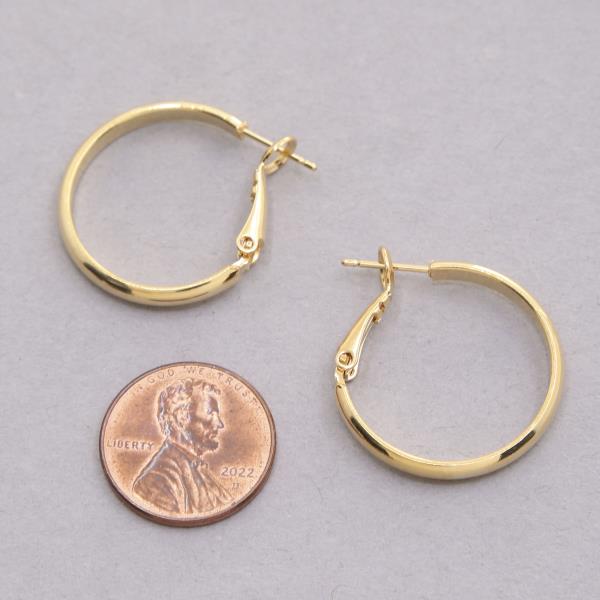 14K GOLD DIPPED HOOP EARRING
