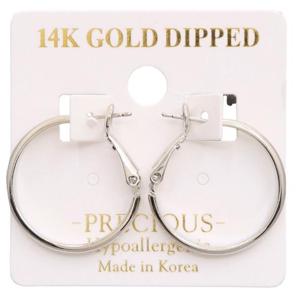 14K GOLD DIPPED HOOP EARRING