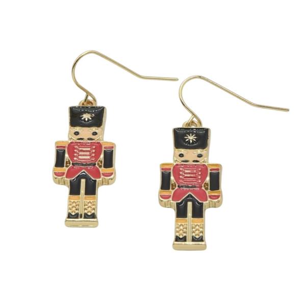 NUTCRACKER CHRISTMAS DANGLE EARRING