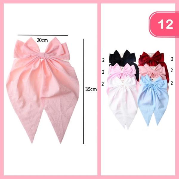 LONG TAIL HAIR BOW (12 UNITS)