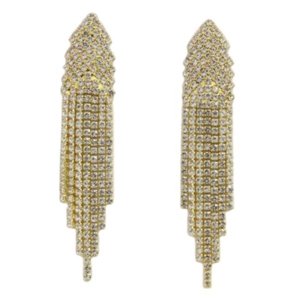 RHINESTONE DANGLE EARRING