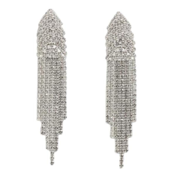RHINESTONE DANGLE EARRING