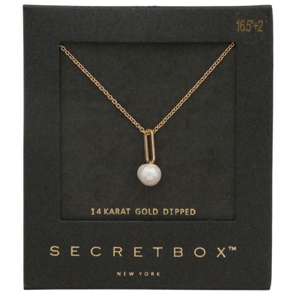 SECRET BOX 14K GOLD DIPPED PEARL BEAD NECKLACE