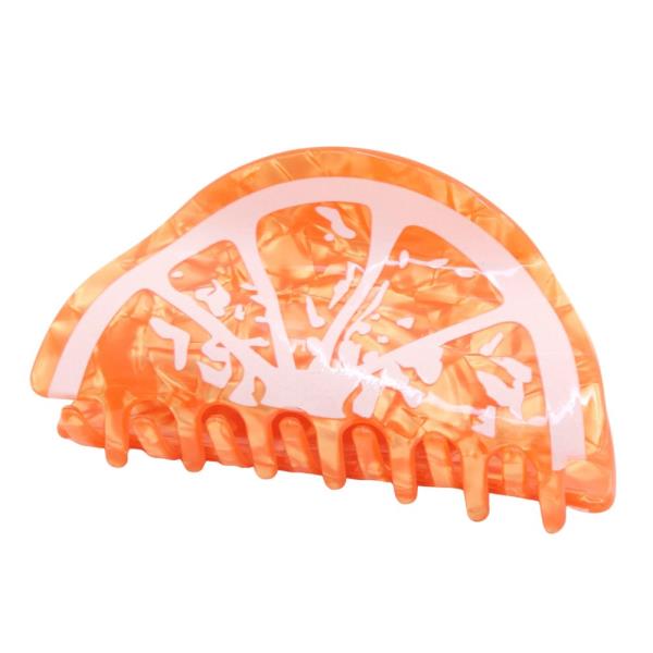 ORANGE SLICE CLAW HAIR CLIP