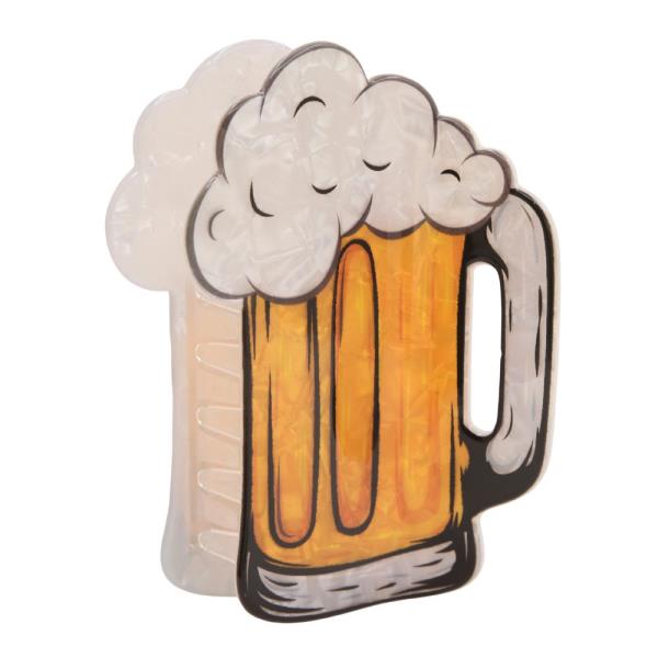 BEER MUG CLAW HAIR CLIP