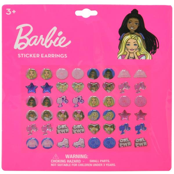 BARBIE 24 PAIR STICKER EARRINGS