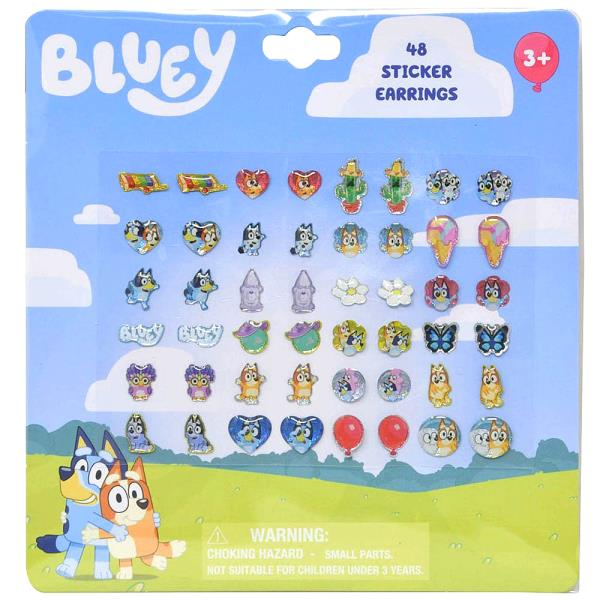 BLUEY 24 PAIR STICKER EARRINGS