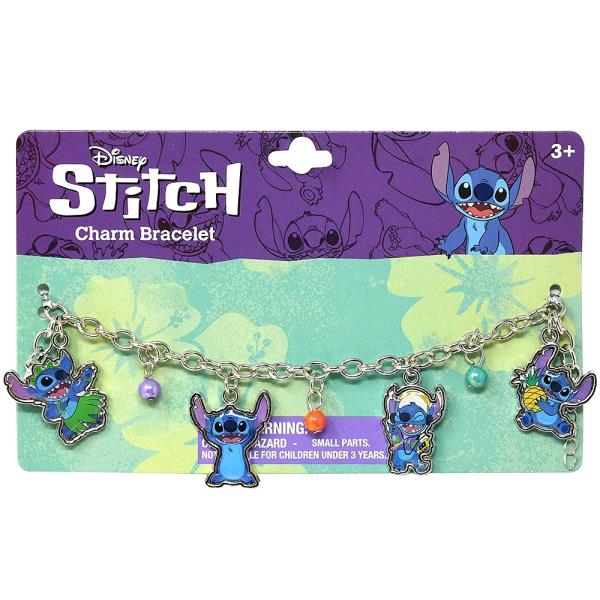 STITCH CHARM BRACELET W METAL CHARMS AND JELLY FACETED BEADS