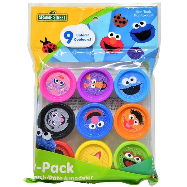 SESAME STREET 9 PC OF PLAY DOUGH
