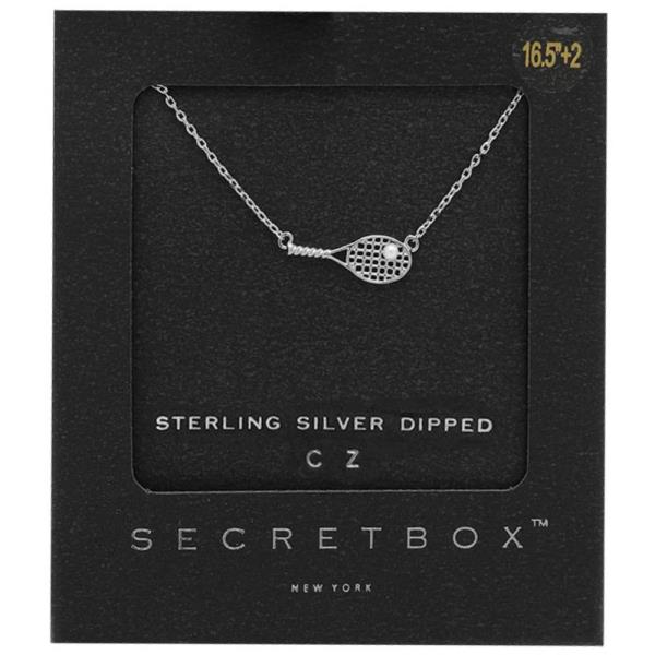 SECRET BOX RACKET CHARM GOLD DIPPED NECKLACE