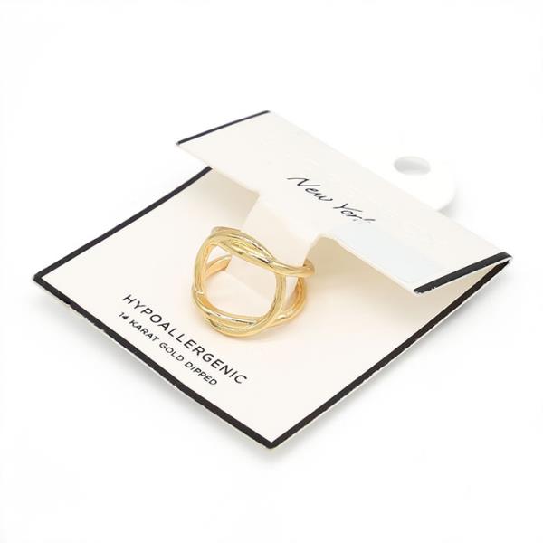 ROUND METAL GOLD DIPPED RING