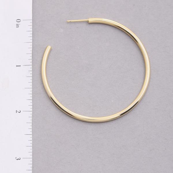 14K GOLD DIPPED OPEN HOOP EARRING