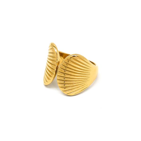 SEASHELL METAL ADJUSTABLE RING