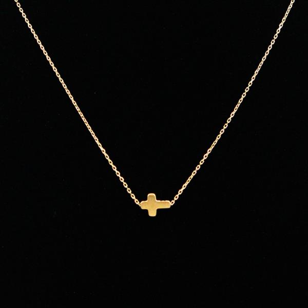 DAINTY CROSS CHARM NECKLACE