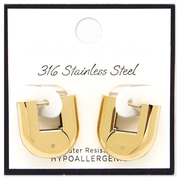 U SHAPE STAINLESS STEEL EARRING