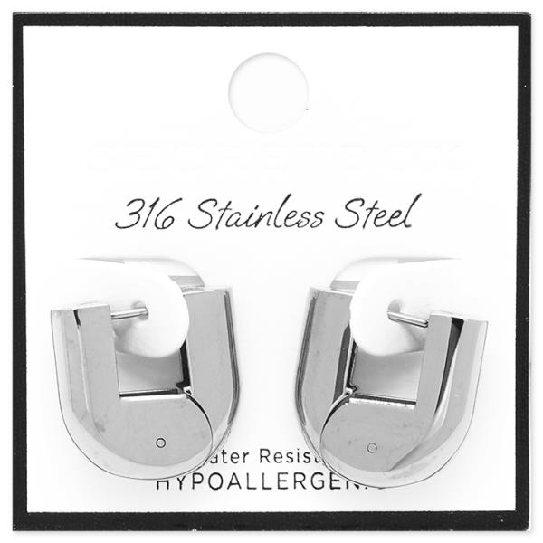 U SHAPE STAINLESS STEEL EARRING