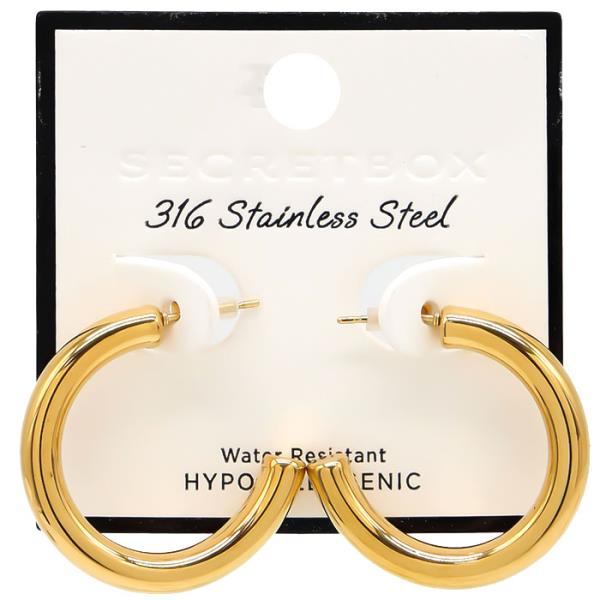 OPEN HOOP STAINLESS STEEL EARRING