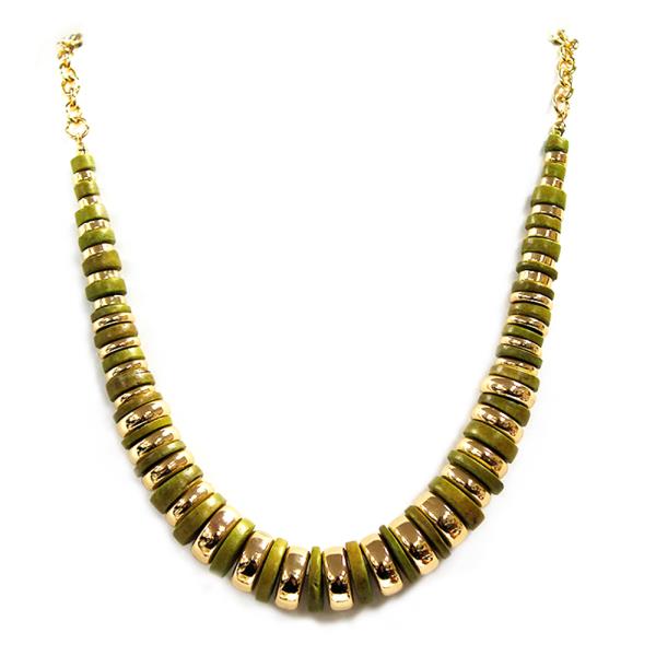 BEADED DISC NECKLACE