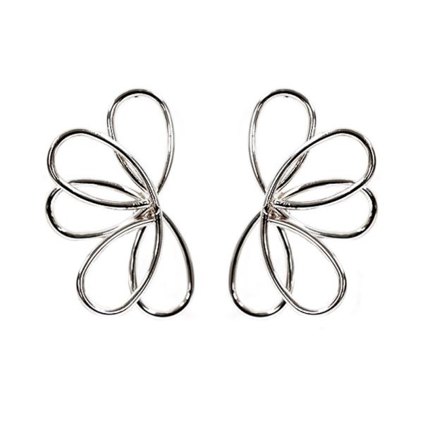 WIRE FLOWER METAL EARRING