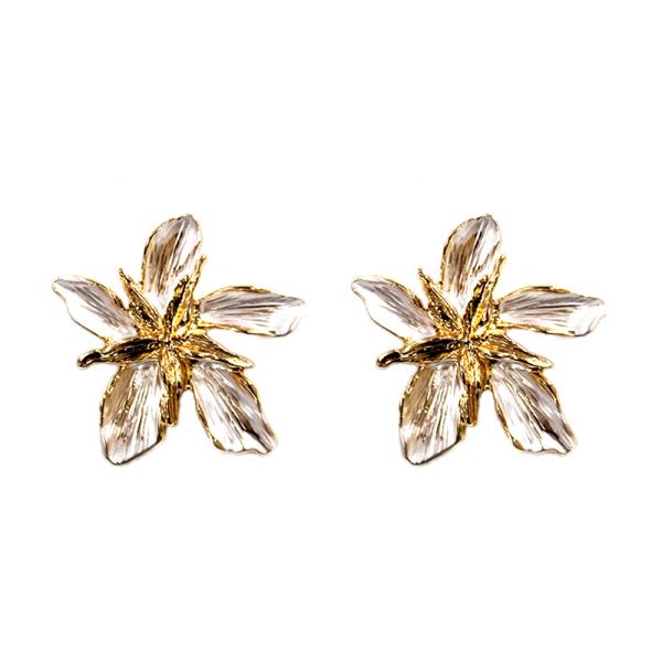 FLOWER SHAPE METAL EARRING