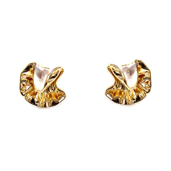 TWO TONE METAL EARRING