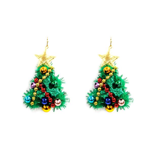 CHRISTMAS TREE DANGLE EARRING