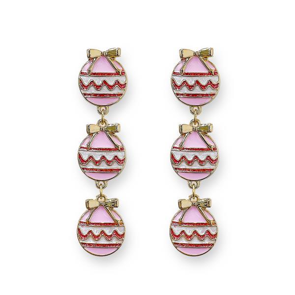CHRISTMAS ORNAMENT TIERED EARRING