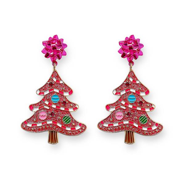 CHRISTMAS TREE DANGLE EARRING