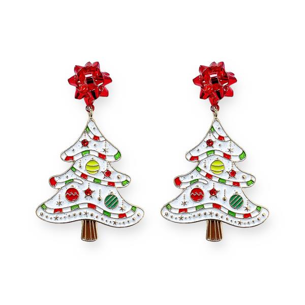 CHRISTMAS TREE DANGLE EARRING