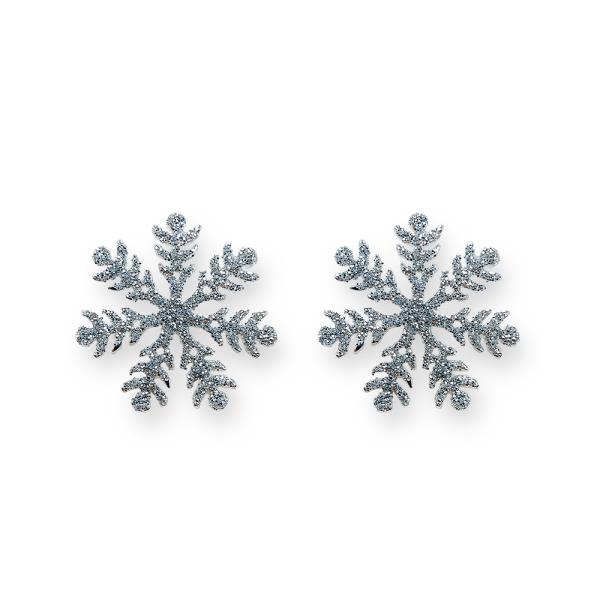 CHRISTMAS  ENAMEL SNOWFLAKE POST EARRING