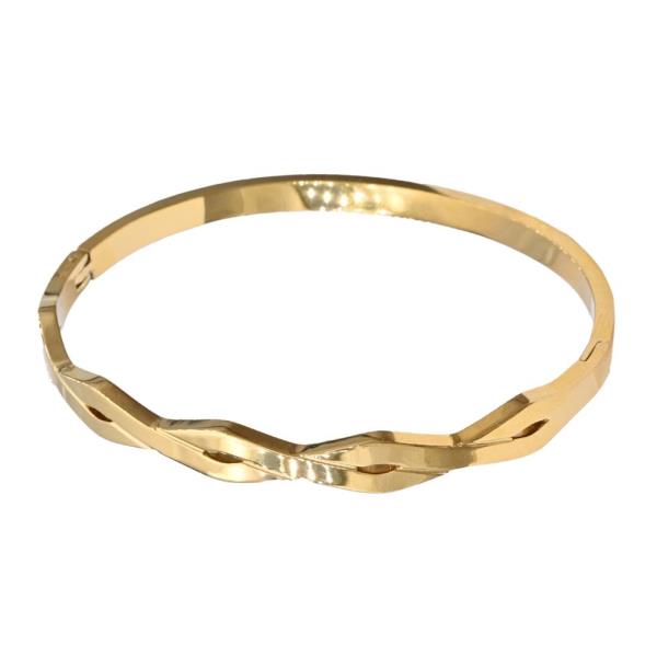 CRISS CROSS METAL BANGLE BRACELET