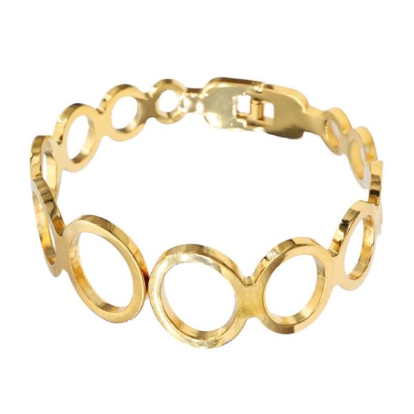 CIRCLE LINK MEAL BANGLE BRACELET