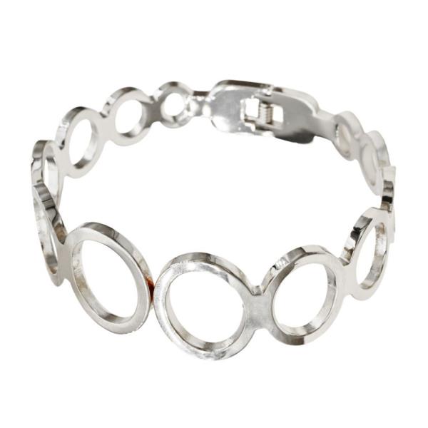 CIRCLE LINK MEAL BANGLE BRACELET