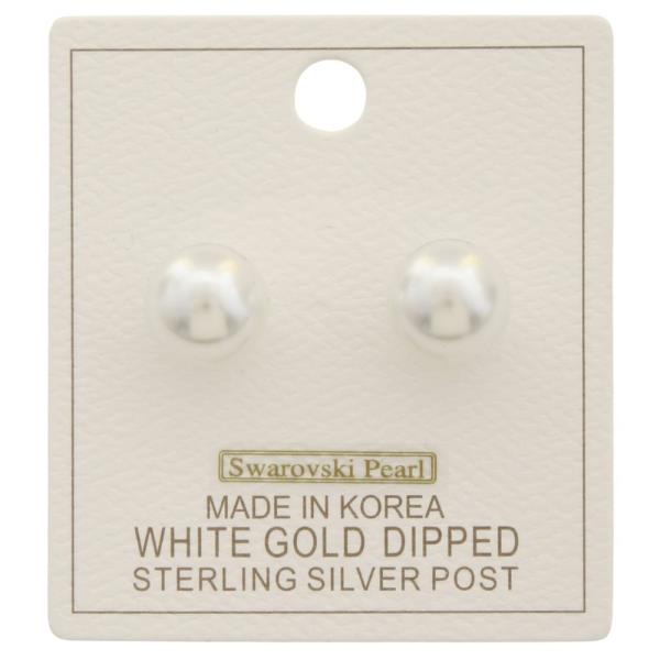 SWAROVSKI PEARL BEAD GOLD DIPPED EARRING