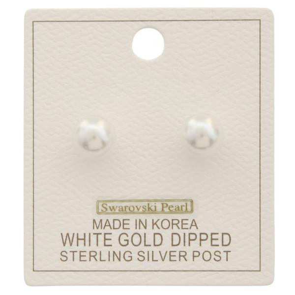 SWAROVSKI PEARL BEAD GOLD DIPPED EARRING