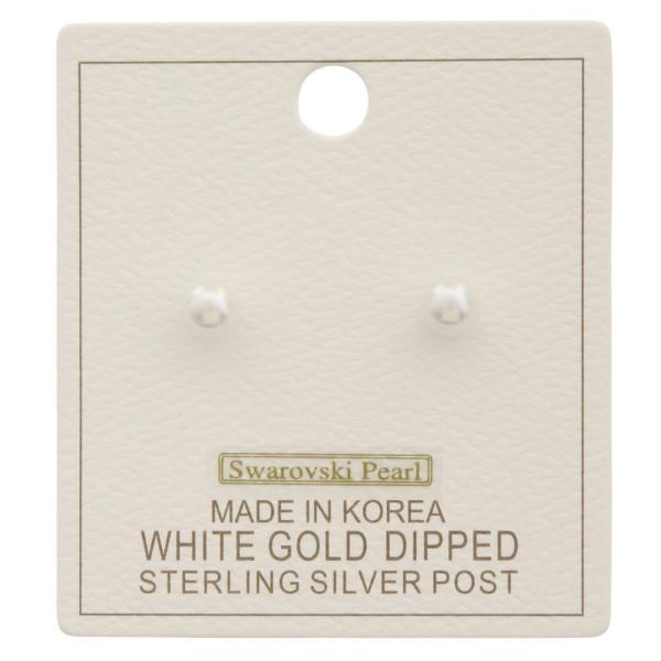 SWAROVSKI PEARL BEAD GOLD DIPPED EARRING